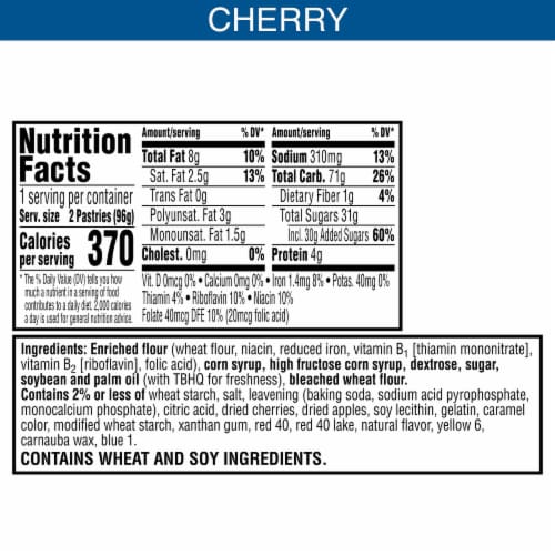Kellogg's Pop-Tarts Frosted Cherry Toaster Pastries Perspective: bottom
