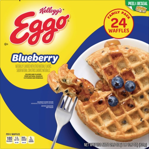 Kellogg's® Eggo® Blueberry Family Pack Frozen Waffles Perspective: bottom