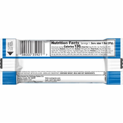 Kellogg's Nutri-Grain Strawberry Breakfast Bars Perspective: bottom
