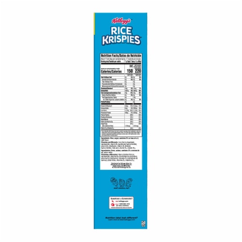 Kellogg's Rice Krispies Breakfast Cereal Original Perspective: bottom