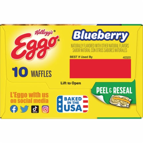 Kellogg's® Eggo® Blueberry Frozen Waffles Perspective: bottom