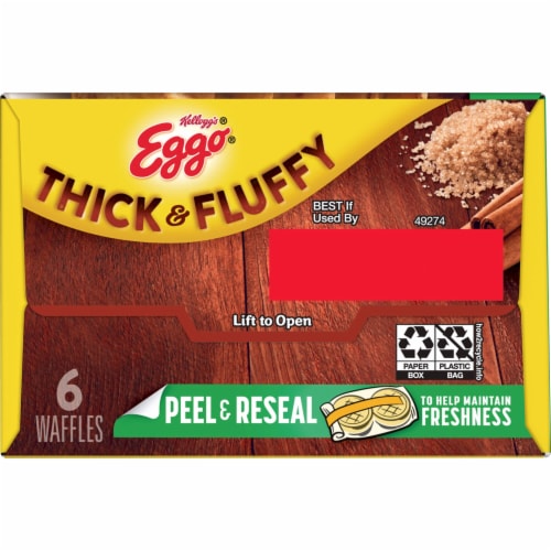 Kellogg's® Eggo® Thick and Fluffy Cinnamon Brown Sugar Frozen Waffles Perspective: bottom