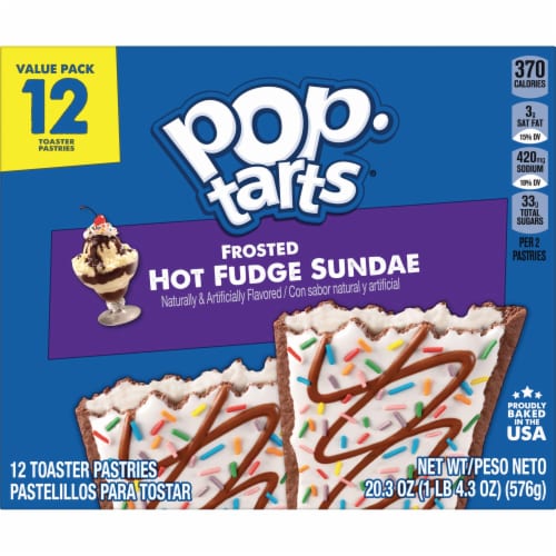 Pop-Tarts Frosted Hot Fudge Sundae Toaster Pastries Perspective: bottom