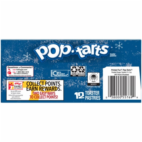 Pop-Tarts Limited Edition Sugar Cookie Flavored Toaster Pastries 12 Count Perspective: bottom