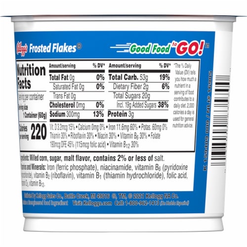 Kellogg's® Frosted Flakes Cereal Cup Perspective: bottom