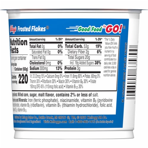 Kellogg's® Frosted Flakes Cereal Cups, 4 ct / 2.1 oz - Kroger