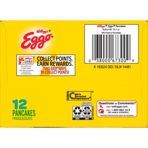 Eggo Buttermilk Frozen Pancakes Perspective: bottom