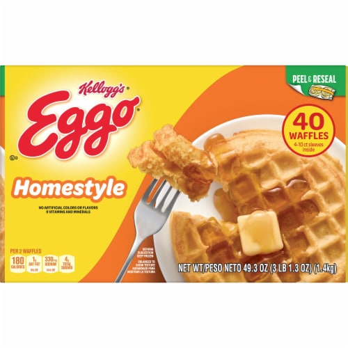 Kellogg's® Eggo® Homestyle Easy Breakfast Frozen Waffles Perspective: bottom