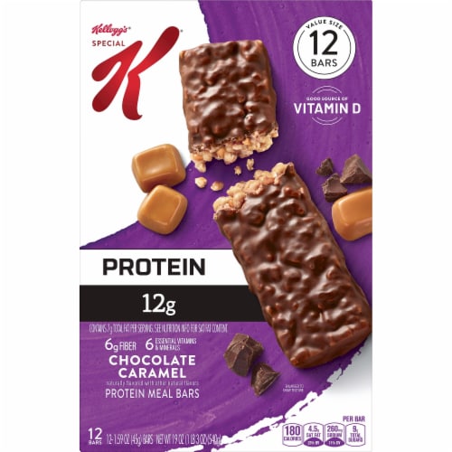 Kellogg's Special K Bar Chocolate Caramel Protein Meal Bars Perspective: bottom