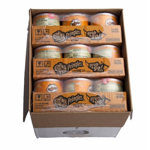Pringles Cheddar Cheese Potato Chips 1.41 oz KEE84716 Perspective: bottom