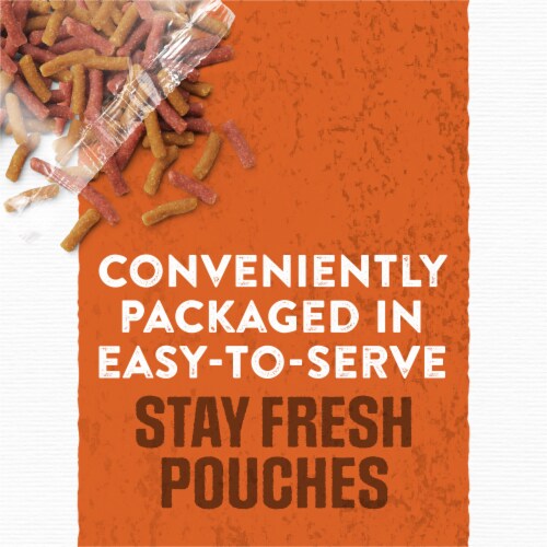 Purina Moist and Meaty Semi-Moist Dog Food Pouches Chopped Burger with Cheddar Cheese Perspective: bottom