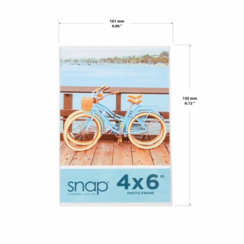 Snap® 4x6 Clear Bent Acrylic L Photo Frame Perspective: bottom