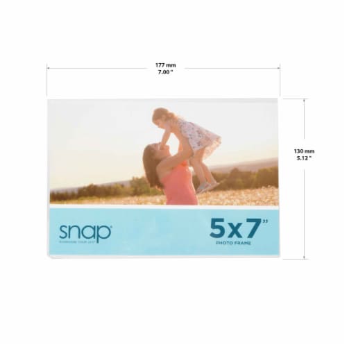Snap® 5x7 Clear Bent Acrylic L Photo Frame Perspective: bottom