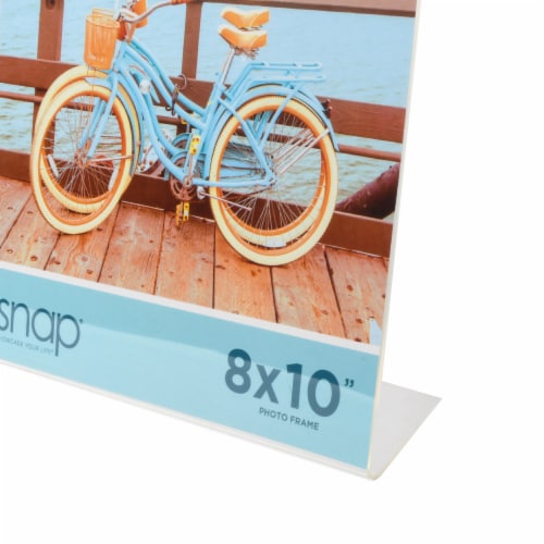Snap® 8x10 Clear Bent Acrylic L Photo Frame Perspective: bottom