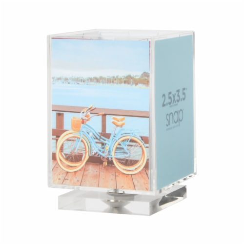 Snap® Clear Swivel 4-Photo Frame Pencil Cup Perspective: bottom