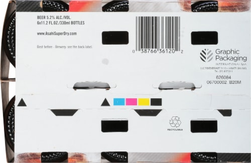 Asahi Super Dry Beer Bottle Perspective: bottom
