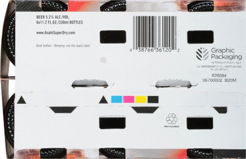 Asahi Super Dry Beer Bottle Perspective: bottom