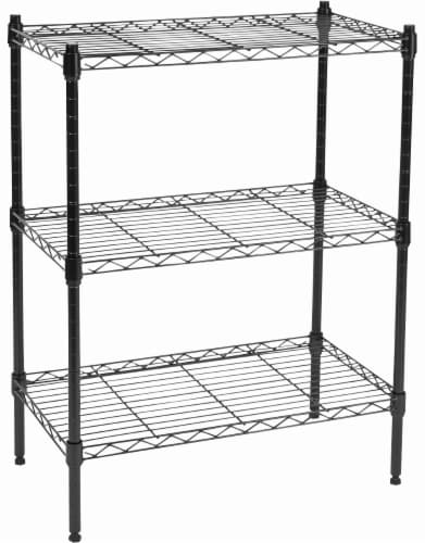 Whitmor Supreme 3-Tier Shelving - Black Perspective: bottom