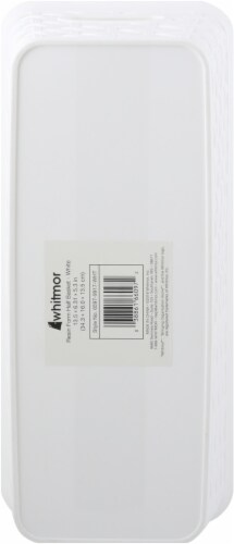 Whitmor Resin Form Half Basket - White Perspective: bottom