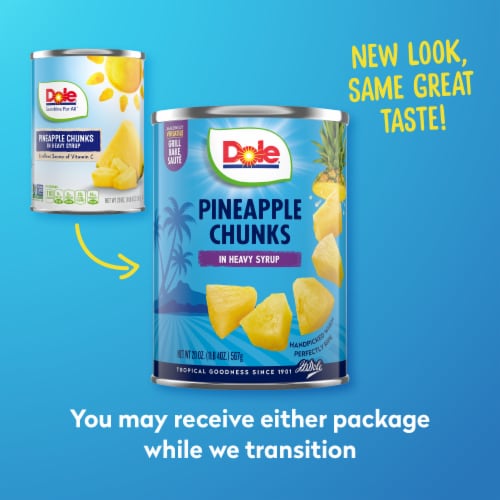 Dole® Canned Pineapple Chunks Fruit In Heavy Syrup Perspective: bottom