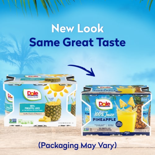 Dole® Pineapple 100% Juice Cans Perspective: bottom