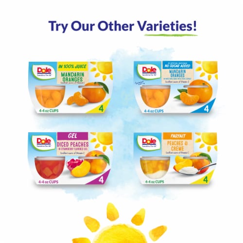 Dole® Fruit Bowls® Cherry Mixed Fruit With No Sugar Added Cups Perspective: bottom
