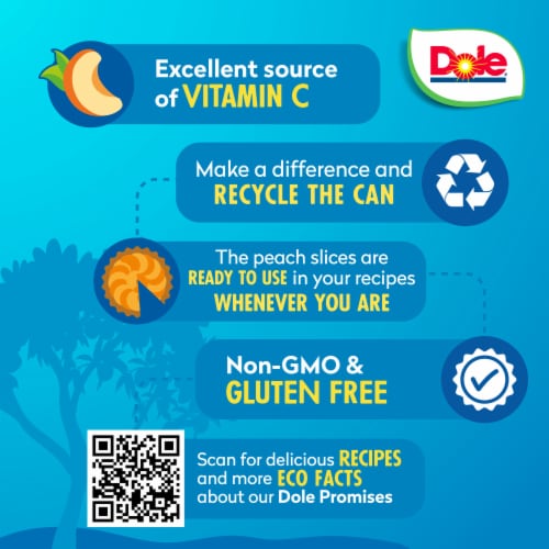 Dole® Sliced Peaches In 100% Fruit Juice Perspective: bottom