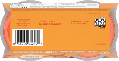 Dole® Wiggles™ Orange Fruit Juice Gels Perspective: bottom