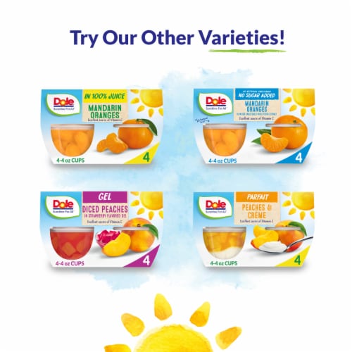 Dole® Fruit Bowls® Red Grapefruit Sunrise In A Blend Of 100% Fruit Juices Cups Perspective: bottom