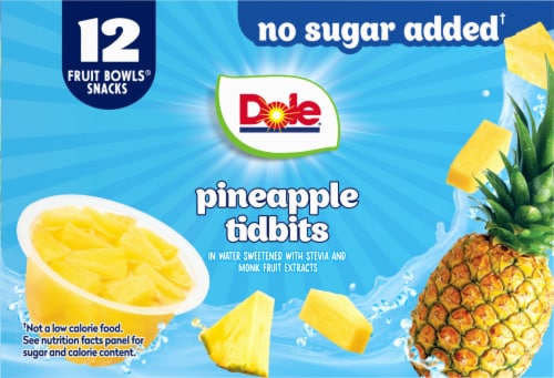 Dole® Pineapple Tidbits in Water No Sugar Added Perspective: bottom