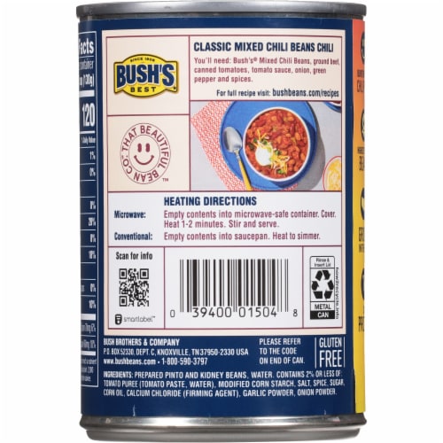 Bush's Best® Mild Mixed Chili Beans Perspective: bottom