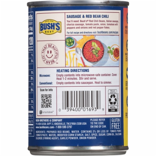 Bush's Red Beans in a Medium Chili Sauce 16 oz Perspective: bottom