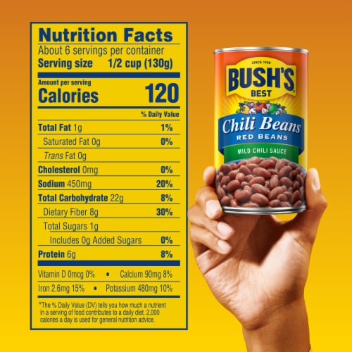 Bush's Red Beans in a Mild Chili Sauce 27 oz Perspective: bottom