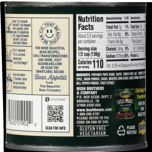 Bush's Chili Magic Campfire Style Chili Starter 15.5 oz Perspective: bottom