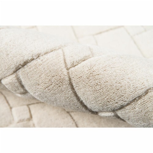 Momeni Metro Woven Pattern Area Rug - Ivory Perspective: bottom