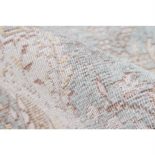 Momeni ISABEISA-1BLU5373 Isabella Machine Made 100 Percent Polyester Rectangle Rug, Blue - 5 Perspective: bottom