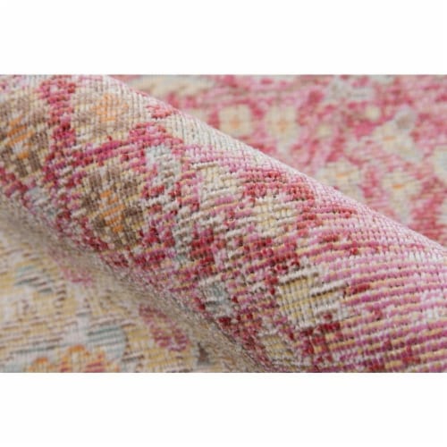 Momeni ISABEISA-1PNK2780 Isabella Machine Made 100 Percent Polyester Rug, Pink - 2 ft. 7 in. Perspective: bottom