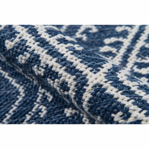 Erin Gates Easton EAS-1 Navy Pleasant 2' X 3' Rug Perspective: bottom