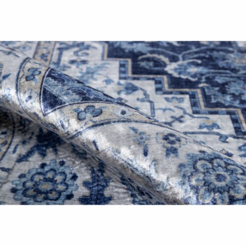 Momeni Karachi KAR-8 Blue 5' X 8' Rug Perspective: bottom