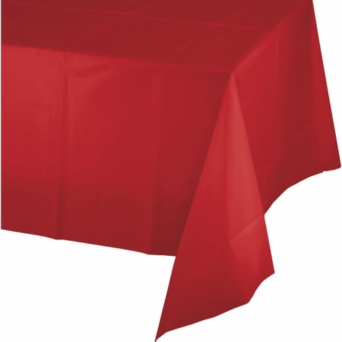 James Paul Products Plastic Tablecloth - Red Perspective: bottom