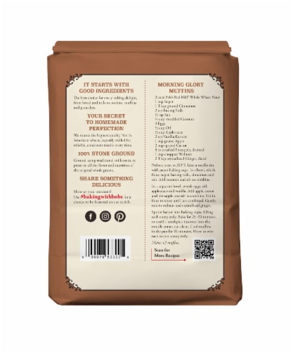 Bob's Red Mill 100% Stone Ground Whole Wheat Flour Perspective: bottom