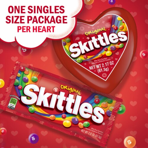 Skittles Original Candy Filled Heart Perspective: bottom