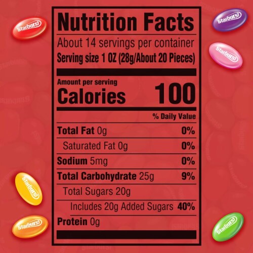 Starburst Original Easter Jelly Beans Chewy Candy Bag Perspective: bottom