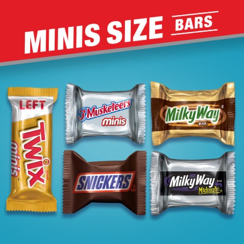 Mars SNICKERS TWIX MILKY WAY & 3 MUSKETEERS Variety Pack Chocolate Candy Bar Assortment Perspective: bottom