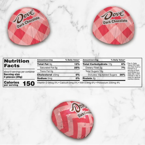Dove Easter Egg Dark Chocolate Easter Candy Bag Perspective: bottom