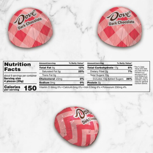 Dove Easter Egg Dark Chocolate Easter Candy Bag Perspective: bottom