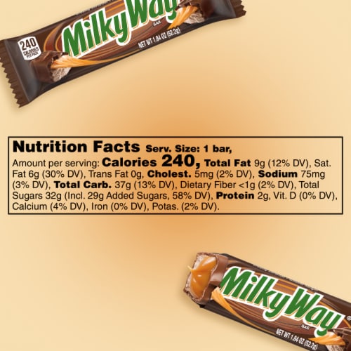 Milky Way Milk Chocolate Candy Bar Full Size Bar Perspective: bottom
