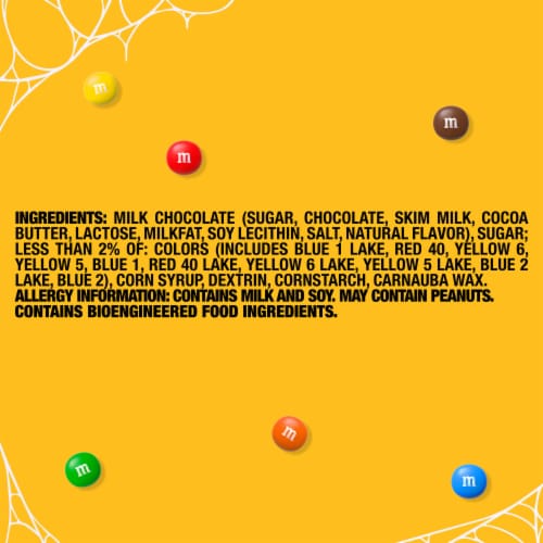 M&M'S Minis Milk Chocolate Halloween Candy Tube Perspective: bottom