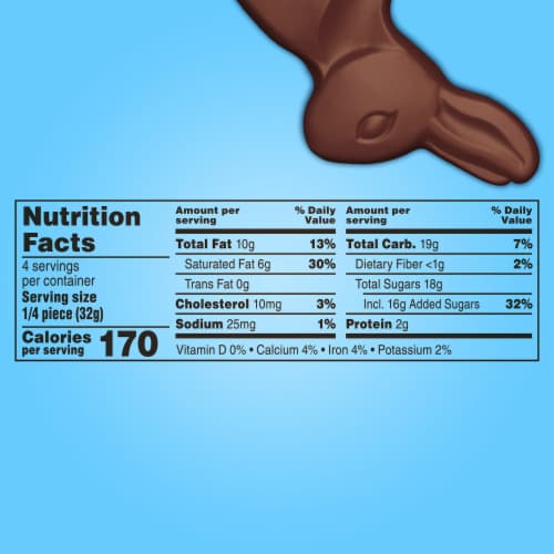 Dove Easter Bunny Milk Chocolate Candy Perspective: bottom
