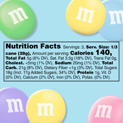 M&M'S Easter Milk Chocolate Candy Bunny Cane Perspective: bottom